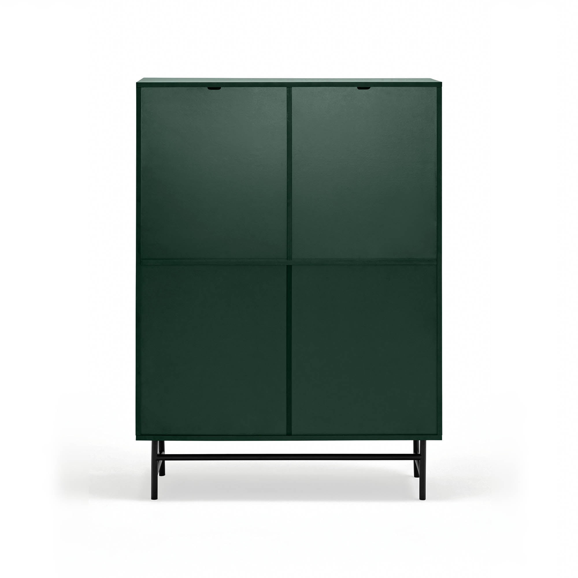 Occasional Cabinet Punto 2D/4Inner Drawers Black/D