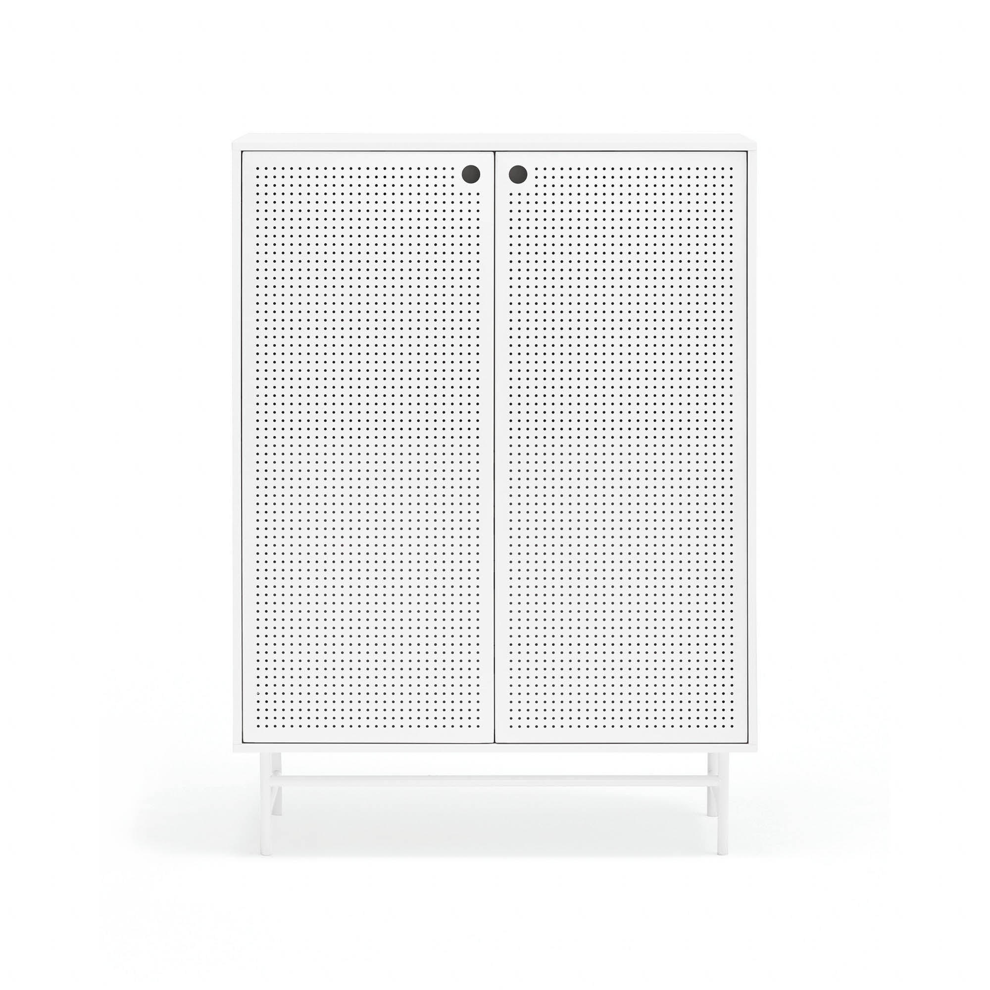 Occasional Cabinet Punto 2D/4Inner Drawers White