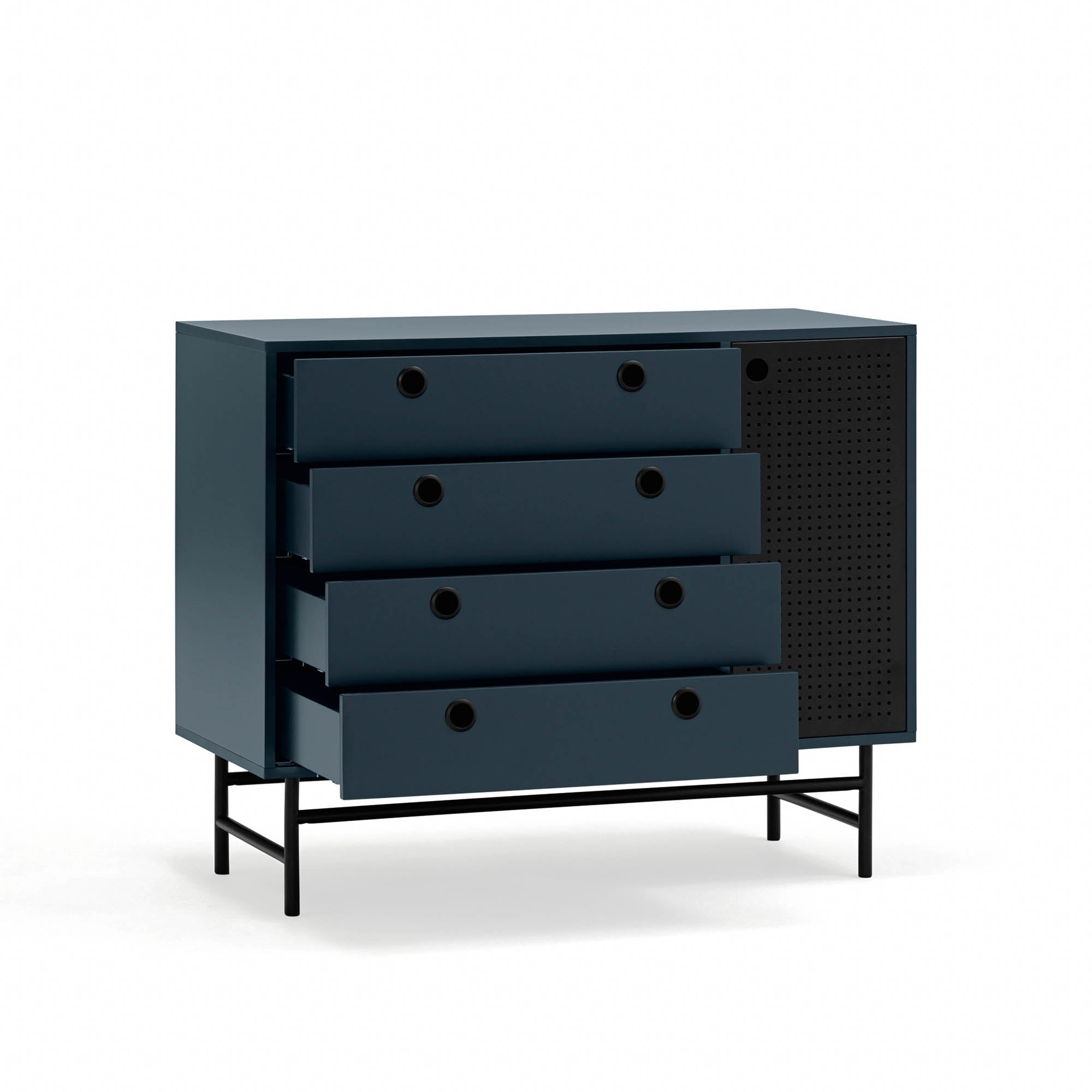 Chest Punto 4D/1D Black/Blue-Gr.Antr