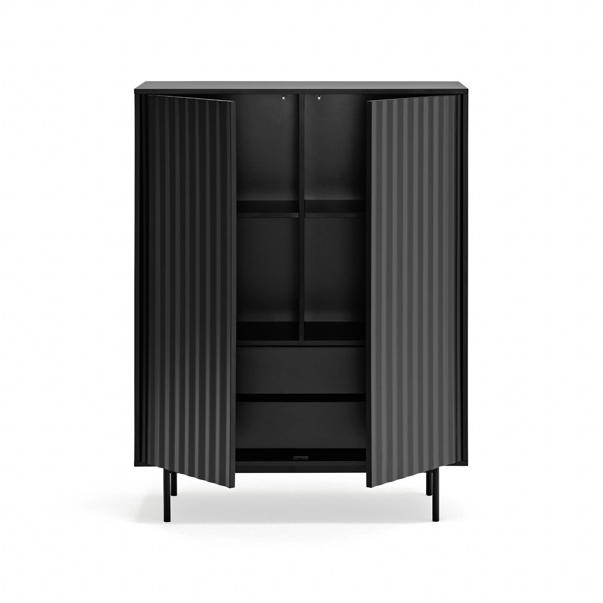 Occasional Cabinet Sierra 2D/2Inner Drawers Black