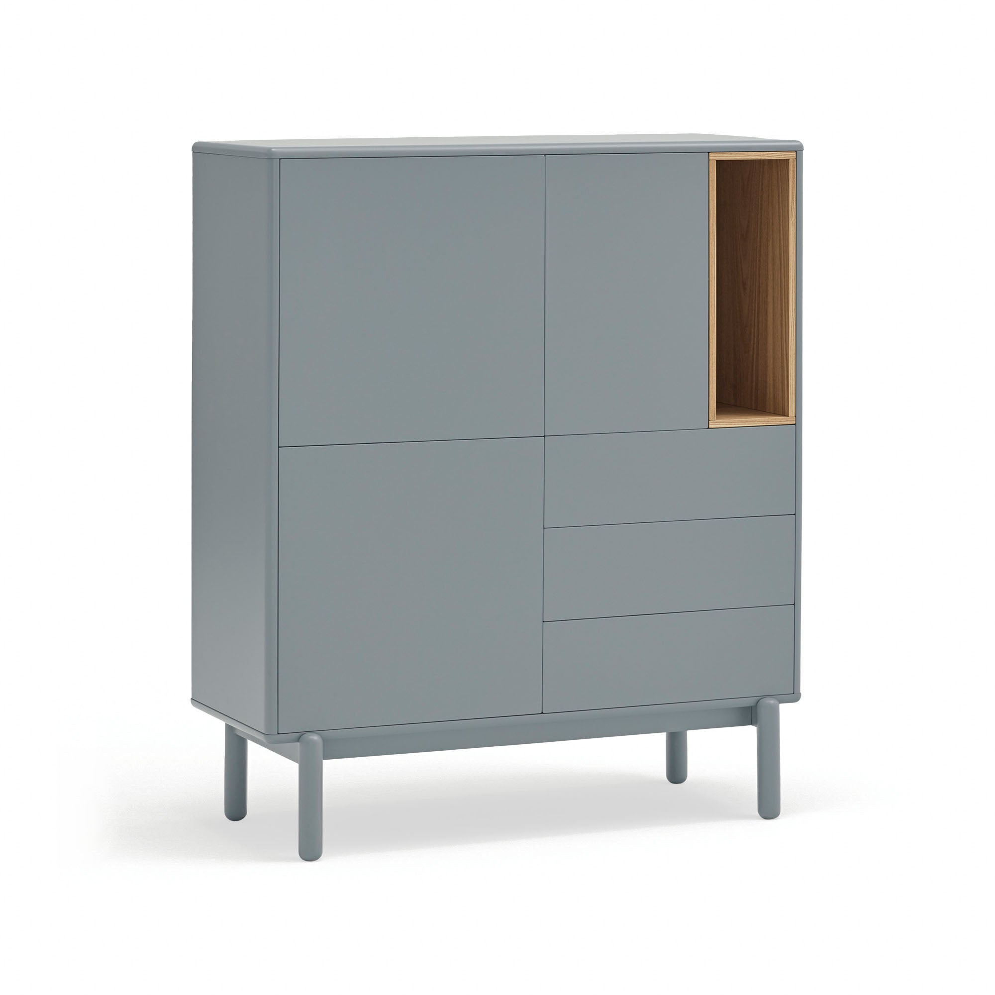 Occasional Cabinet Corvo 3D3Dr1H Pearl Grey