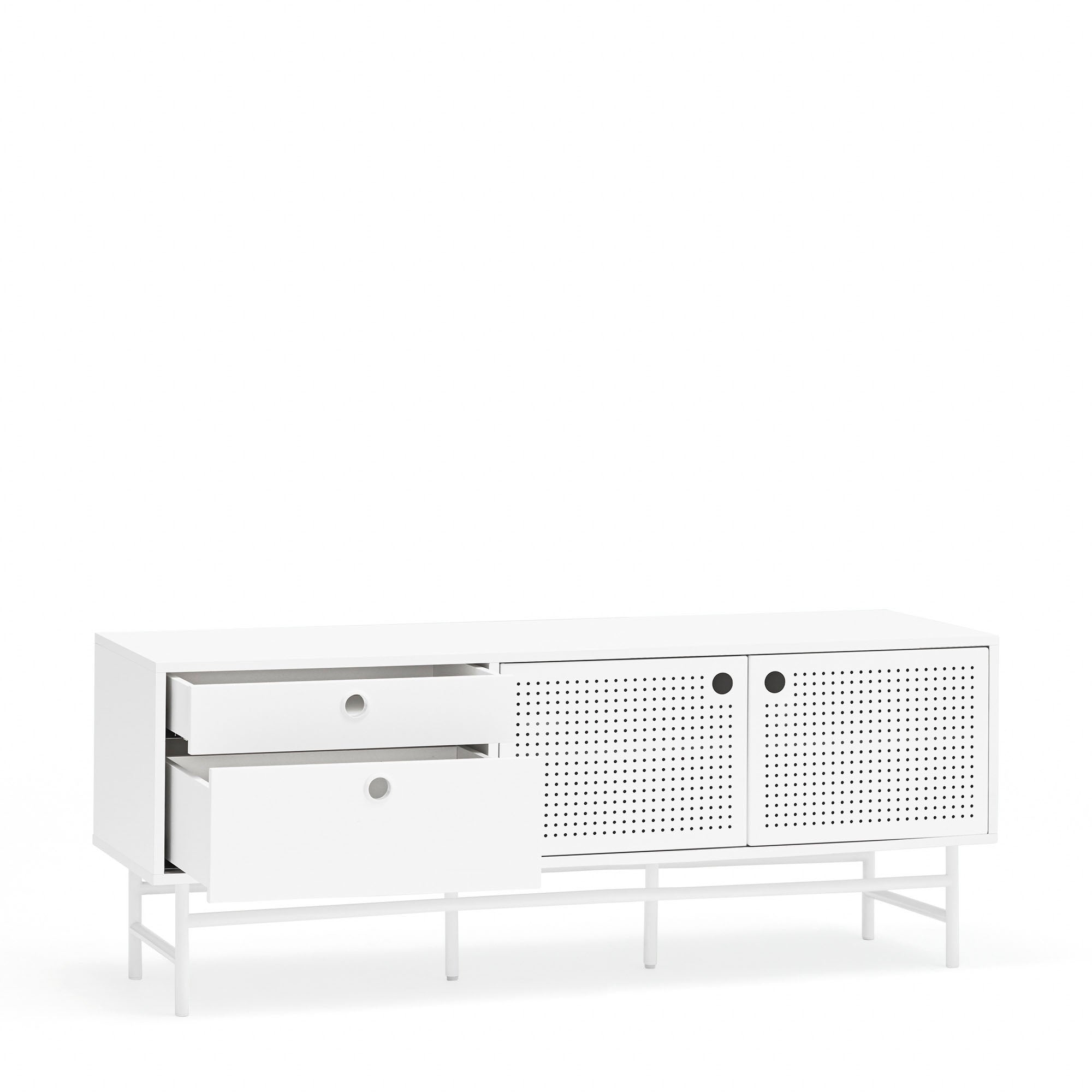 PUNTO TV Cabinet 140cm in White by Teulat