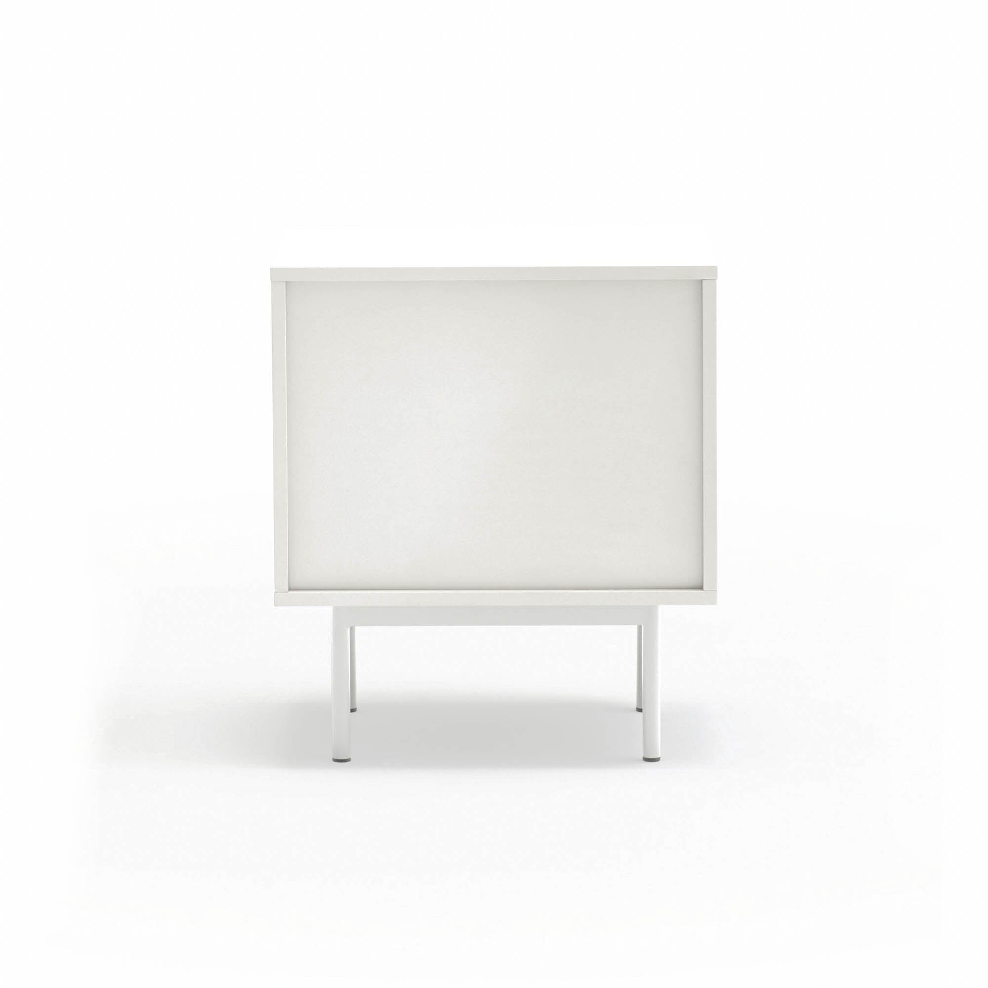Bedside Table Sierra 1 Front, 2 Inner Drawers Whit