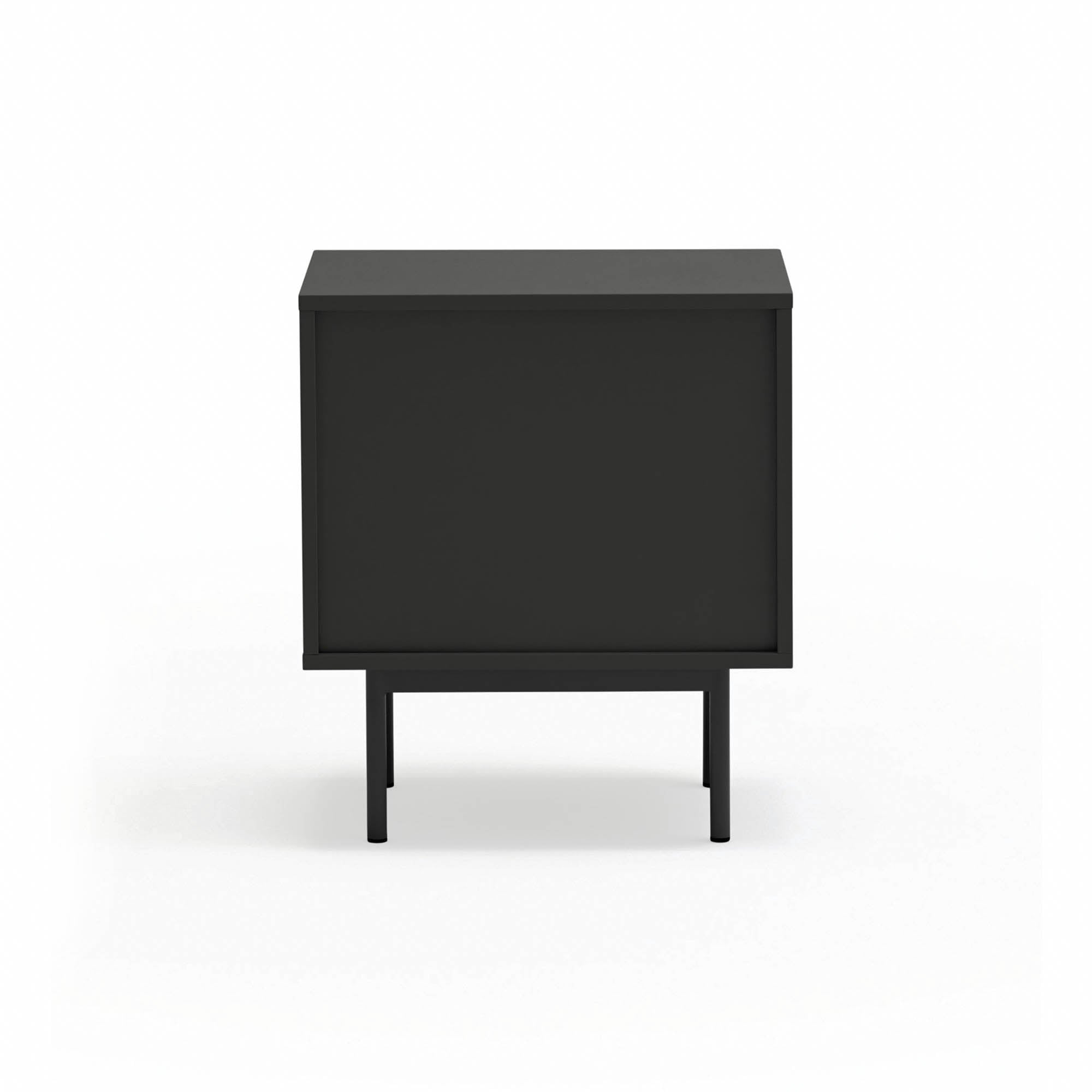 Bedside Table Sierra 1 Front, 2 Inner Drawers Blac
