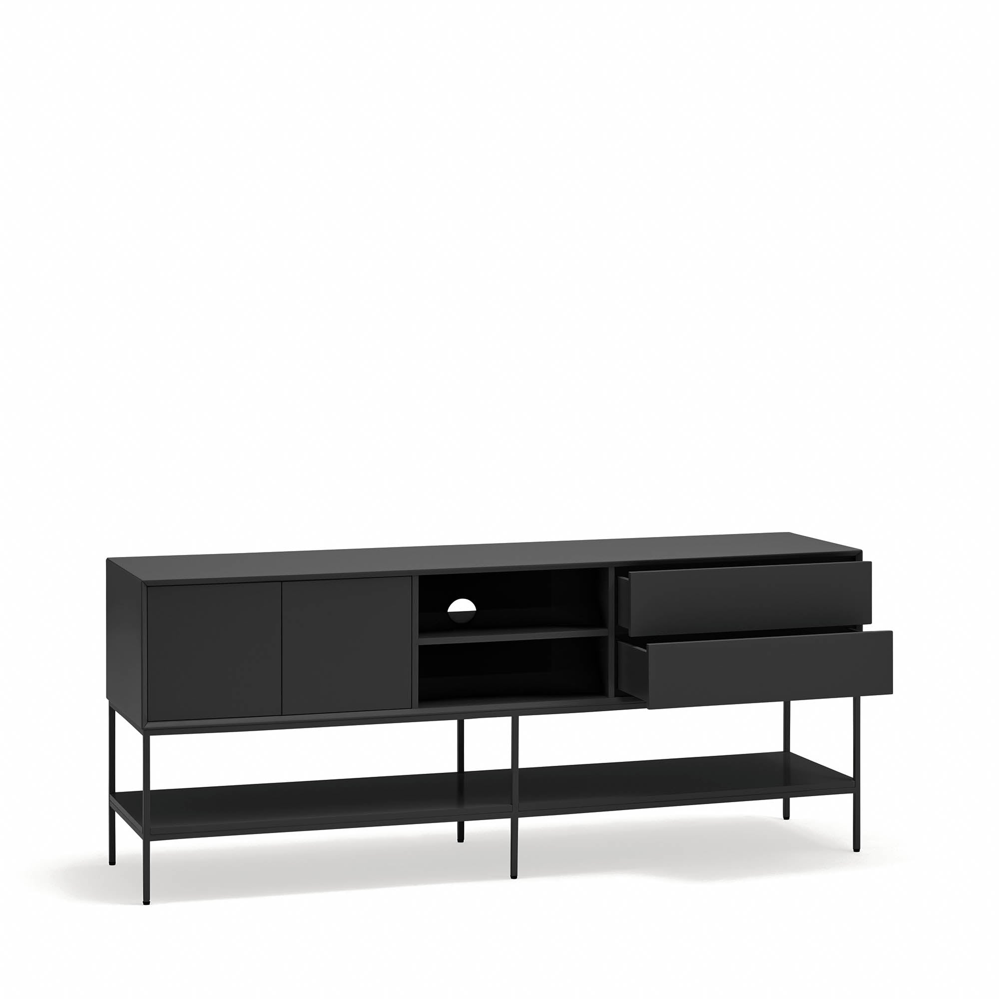 Tv Cabinet Platt 2D2Dr2H 175Cm Black