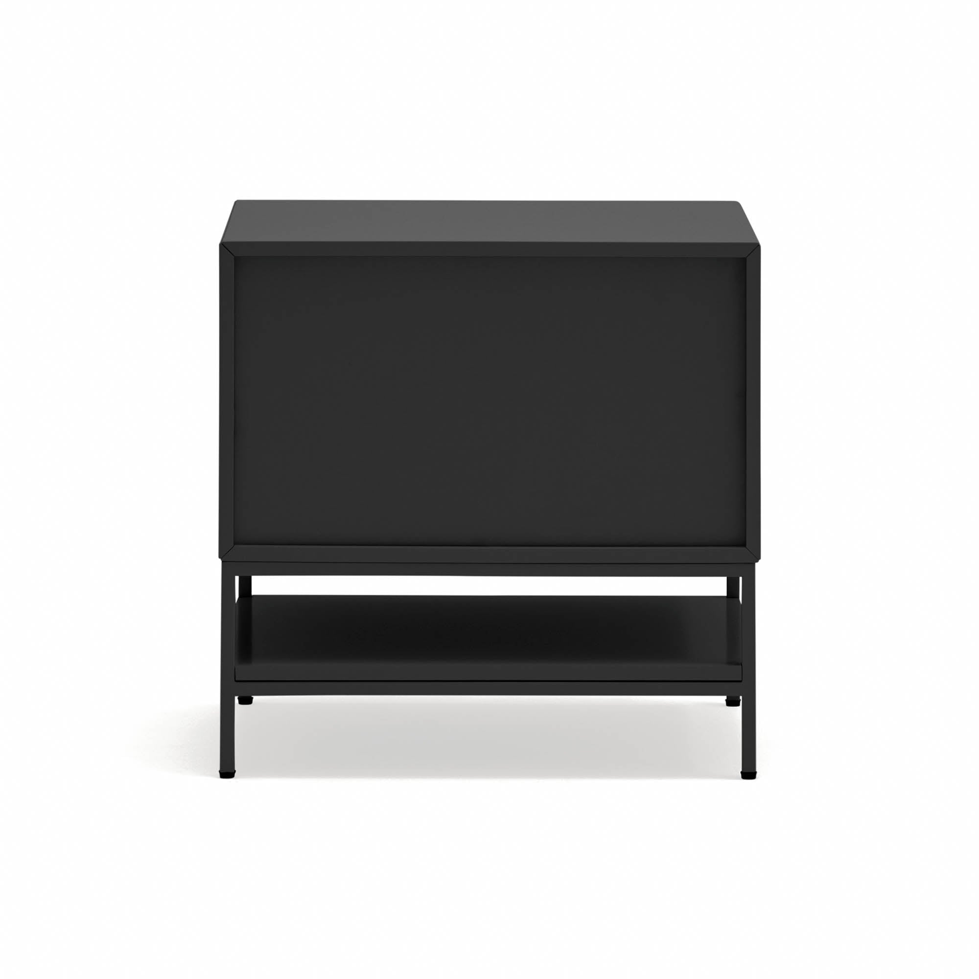 PLATT Bedside Table with 2 Drawers in Black by Teulat