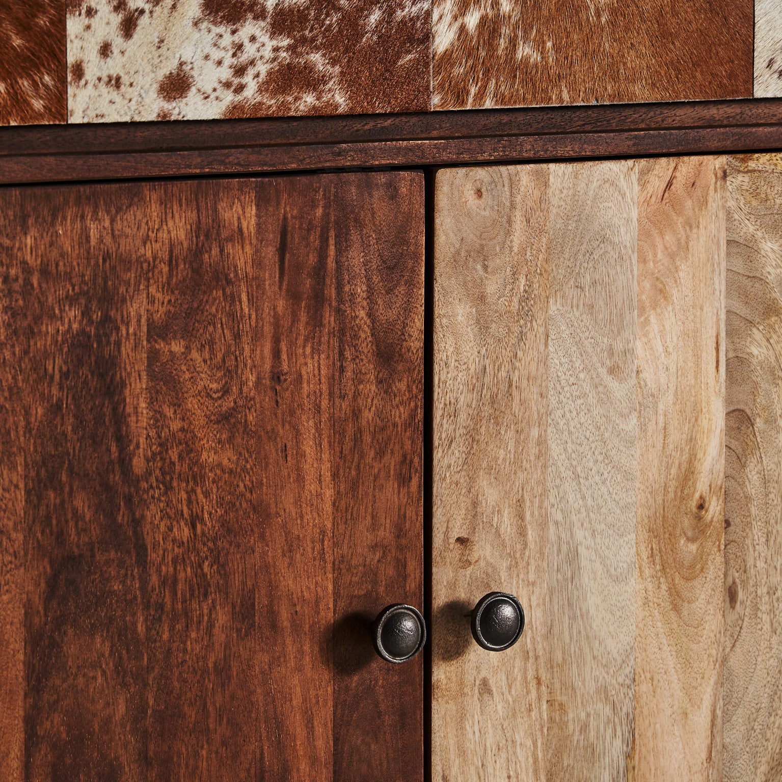 Texas Bar Cabinet - Nordic Style Recycled Mango Wood & Iron