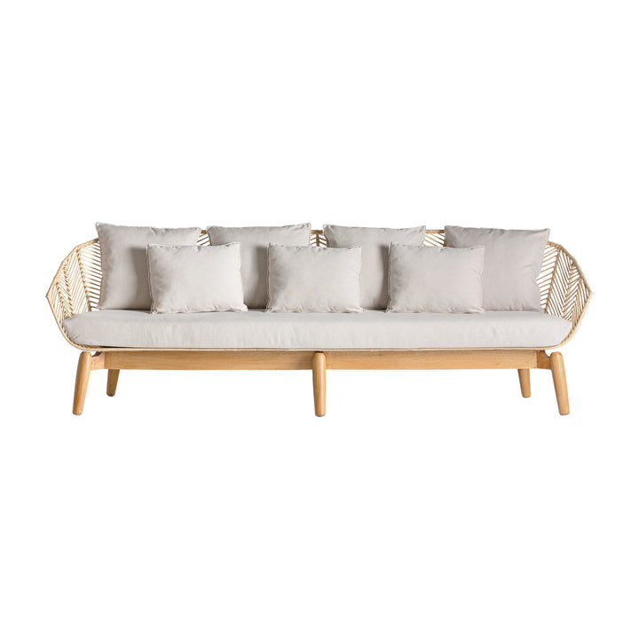 PLISSÉ RATTAN SOFA