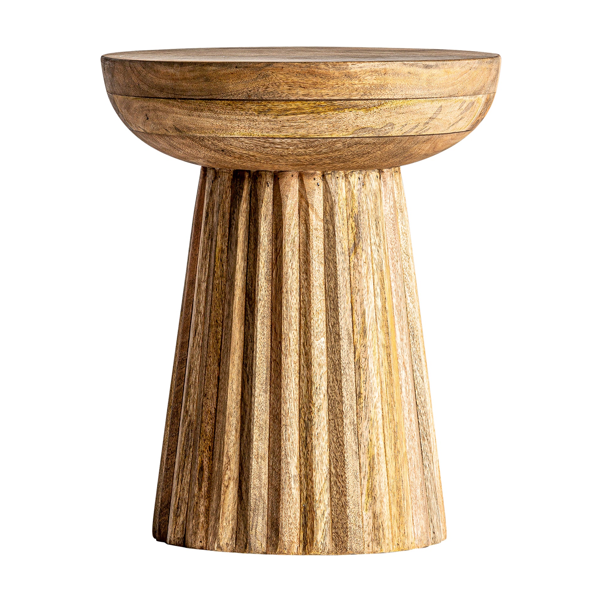 PLISSÉ WOOD SIDE TABLE