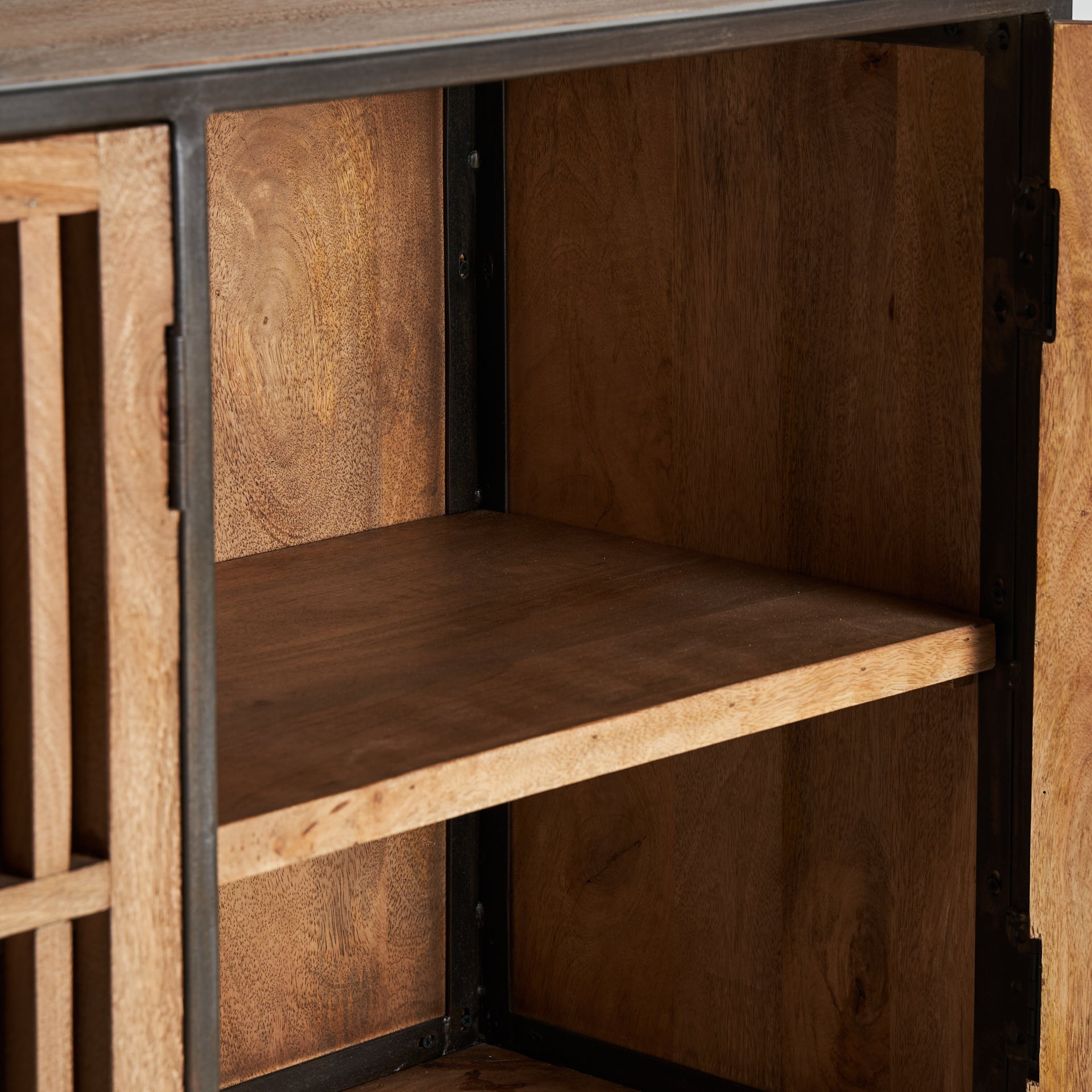 Gaffney Industrial Sideboard - Mango Wood & Iron Storage Cabinet