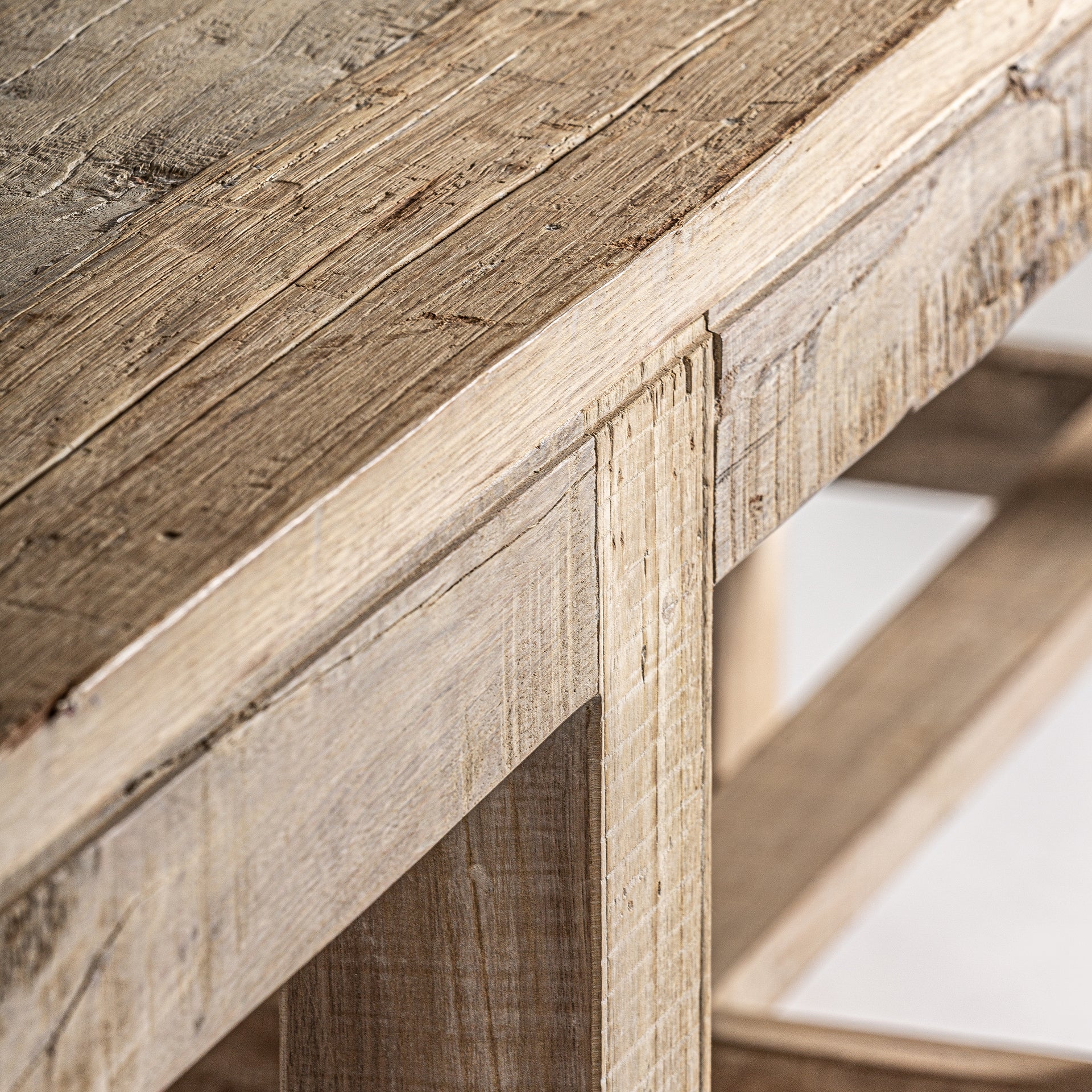 Carrik Reclaimed Wood Console Table - Colonial Style