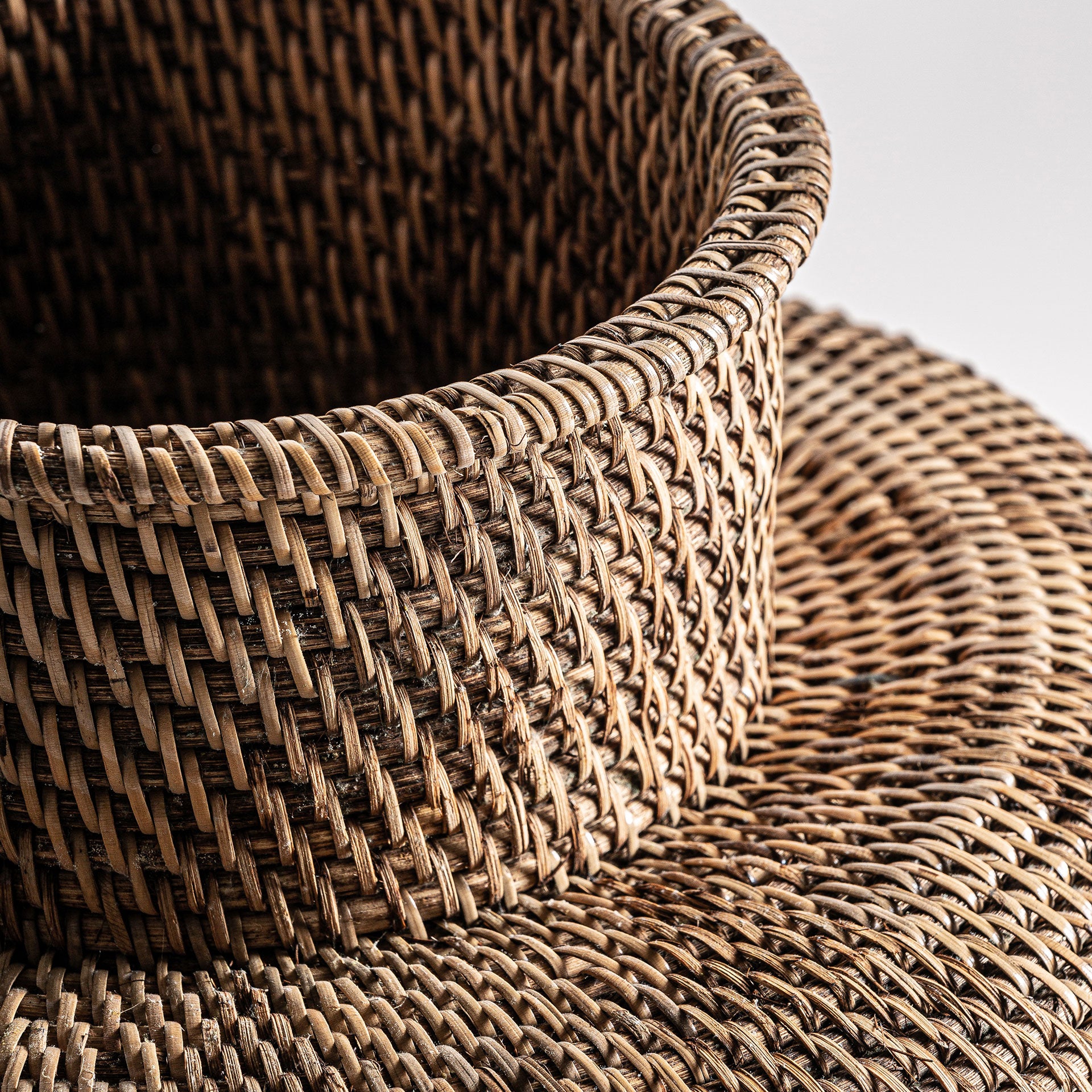 KALID Rattan Clothes Basket - Boho Brown Storage