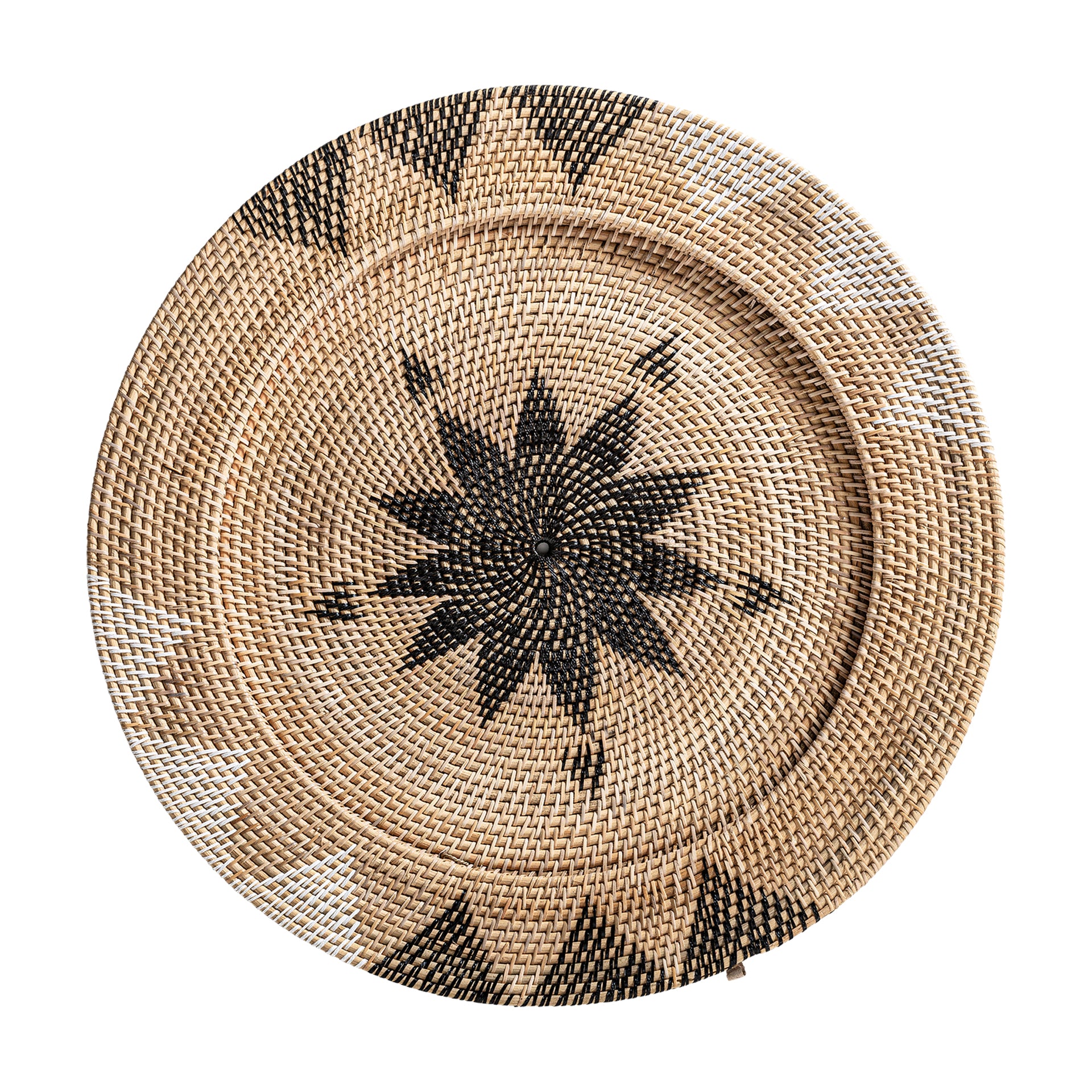 HANDWOVEN RATTAN DECORATIVE DISH