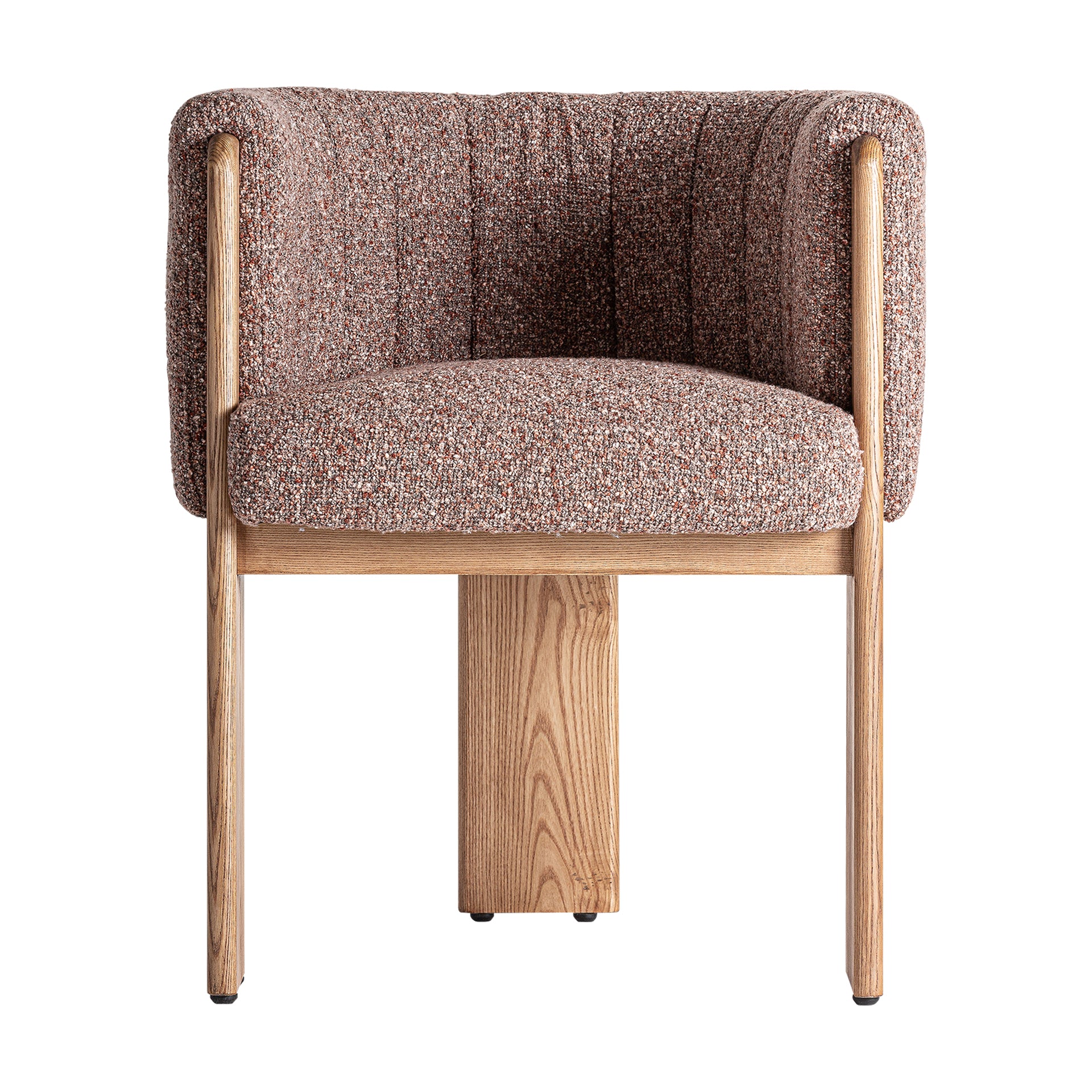 CLUNY Art Deco Chair - Oak Wood & Polyester Upholstery