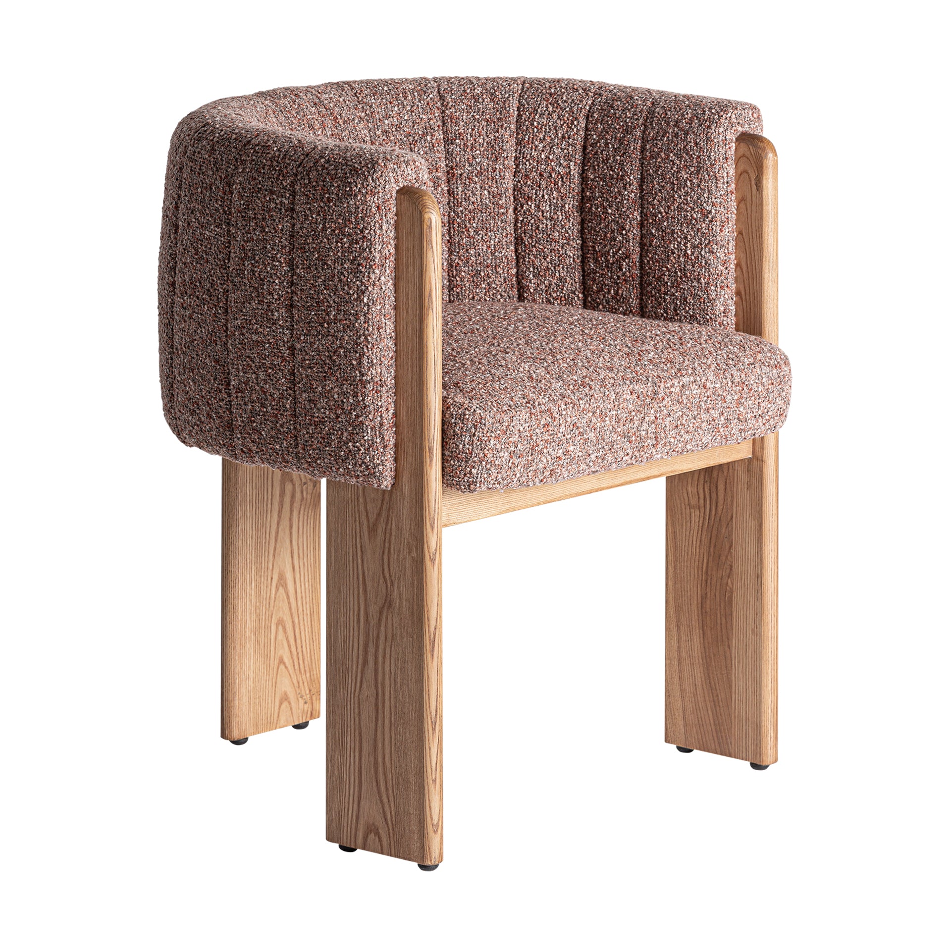 CLUNY Art Deco Chair - Oak Wood & Polyester Upholstery