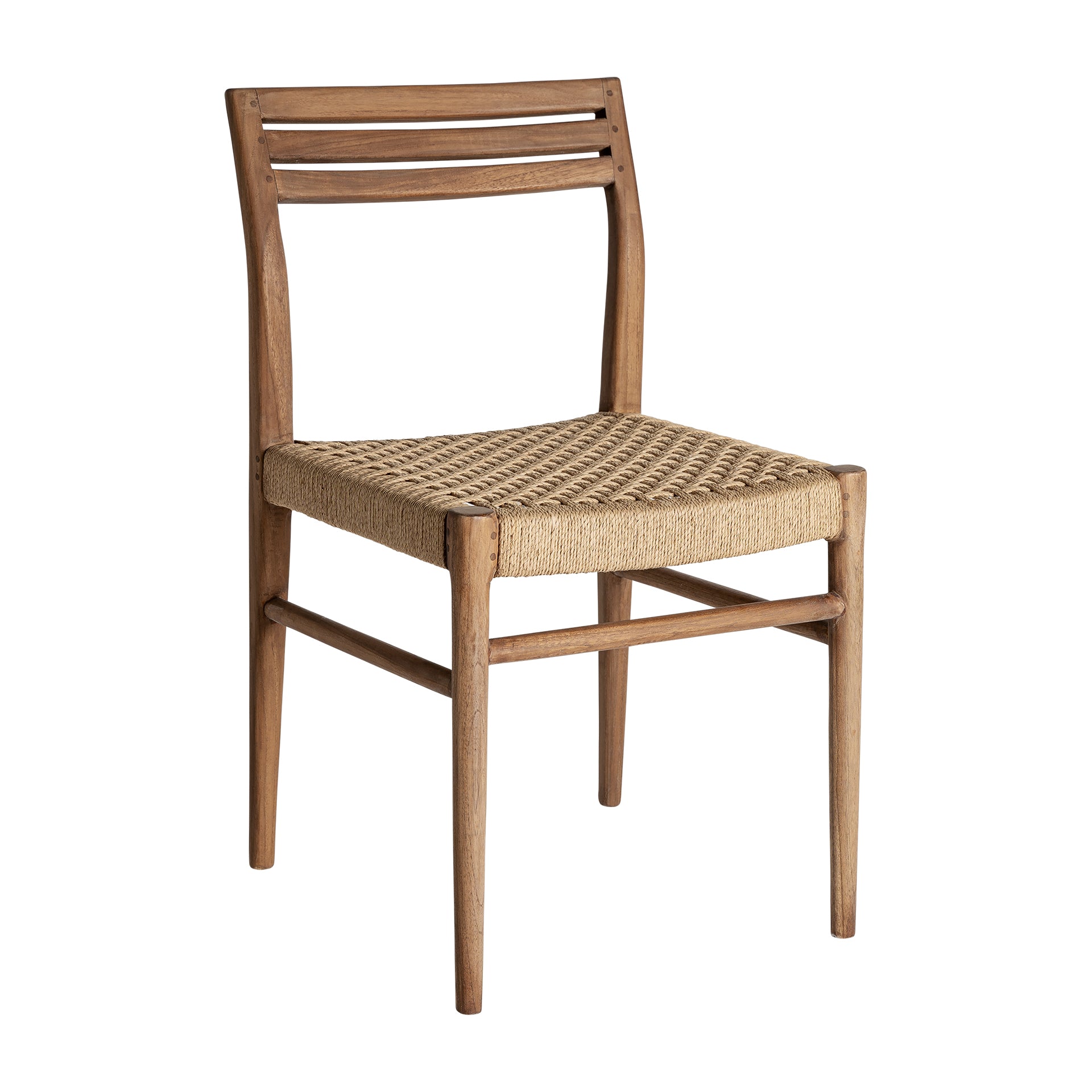 Souillac Vintage Teak & Rope Chair
