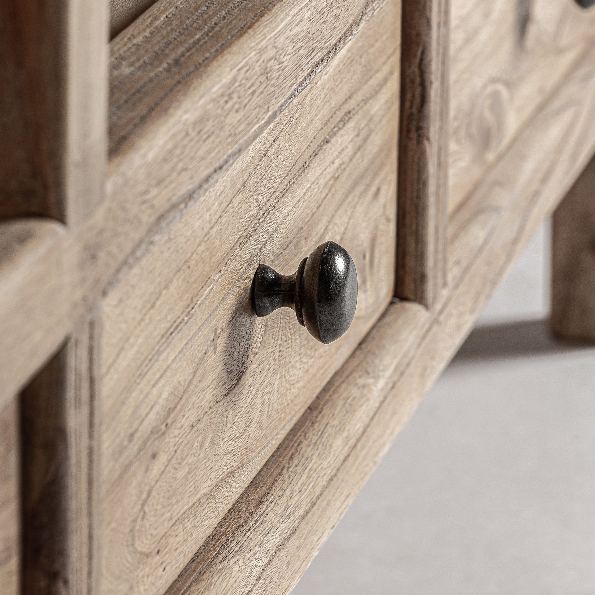 Brecey Modular Library - Recycled Elm Wood Bookcase