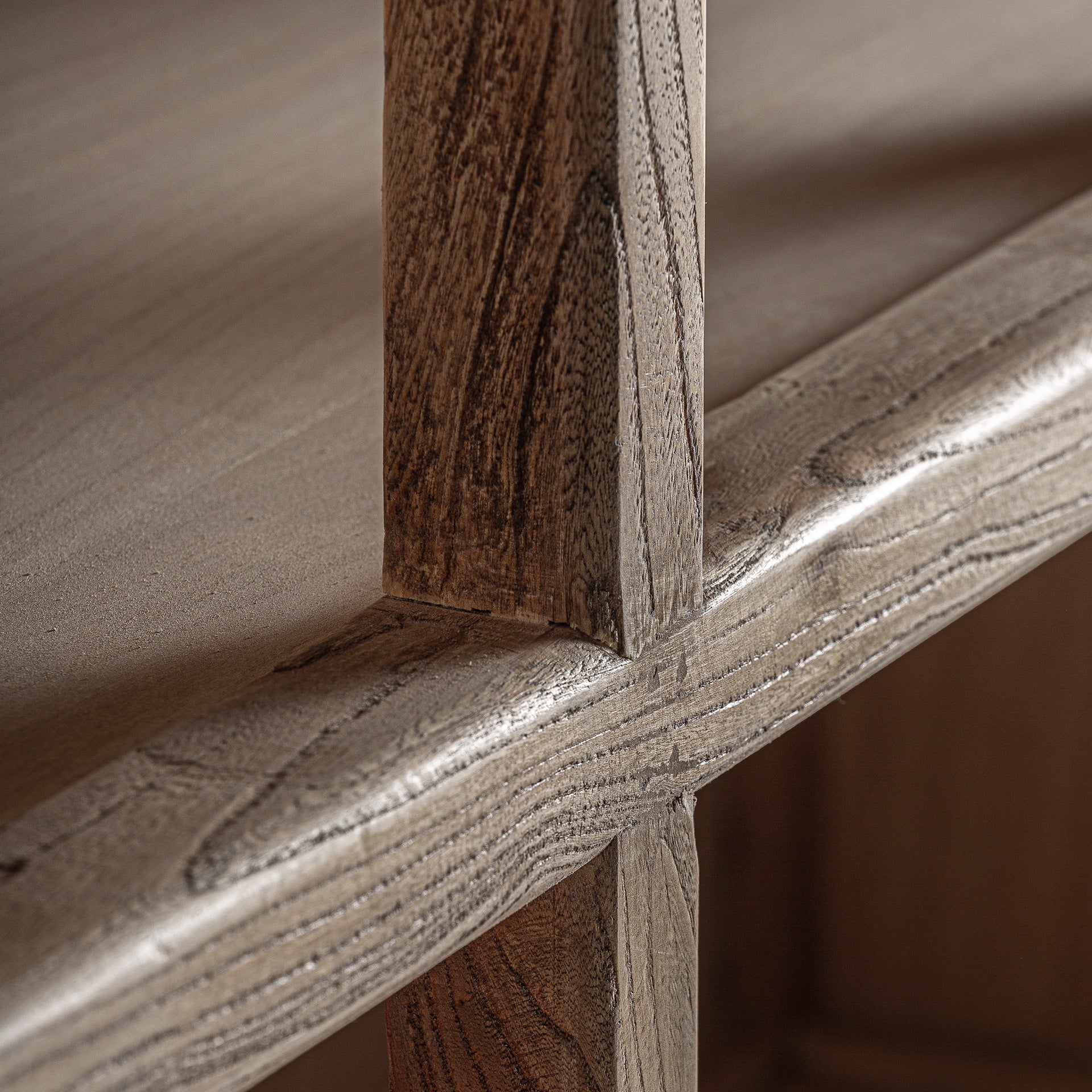 Brecey Modular Library - Recycled Elm Wood Bookcase