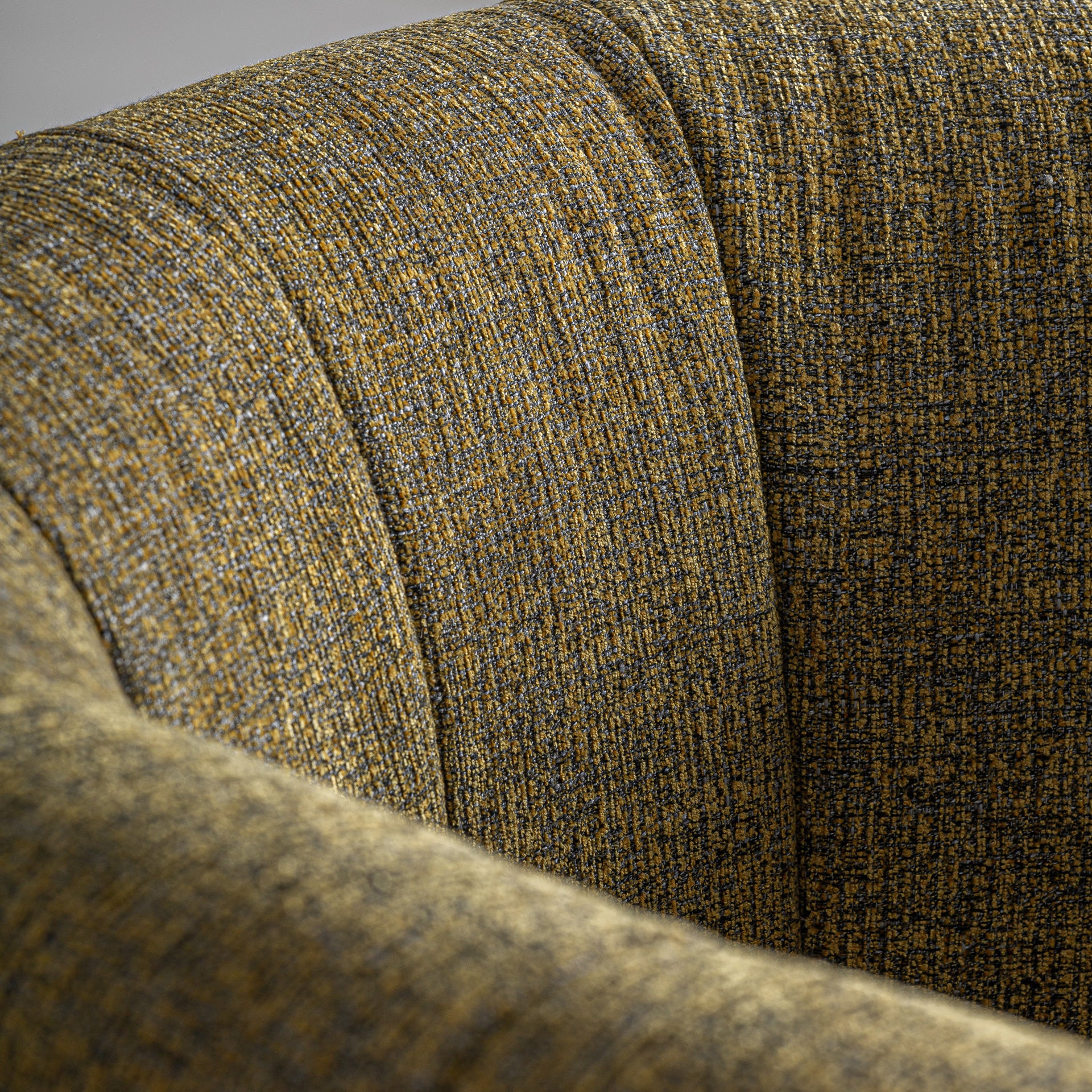 Pistachio and Yellow Upholstered Armchair with Pine Wood