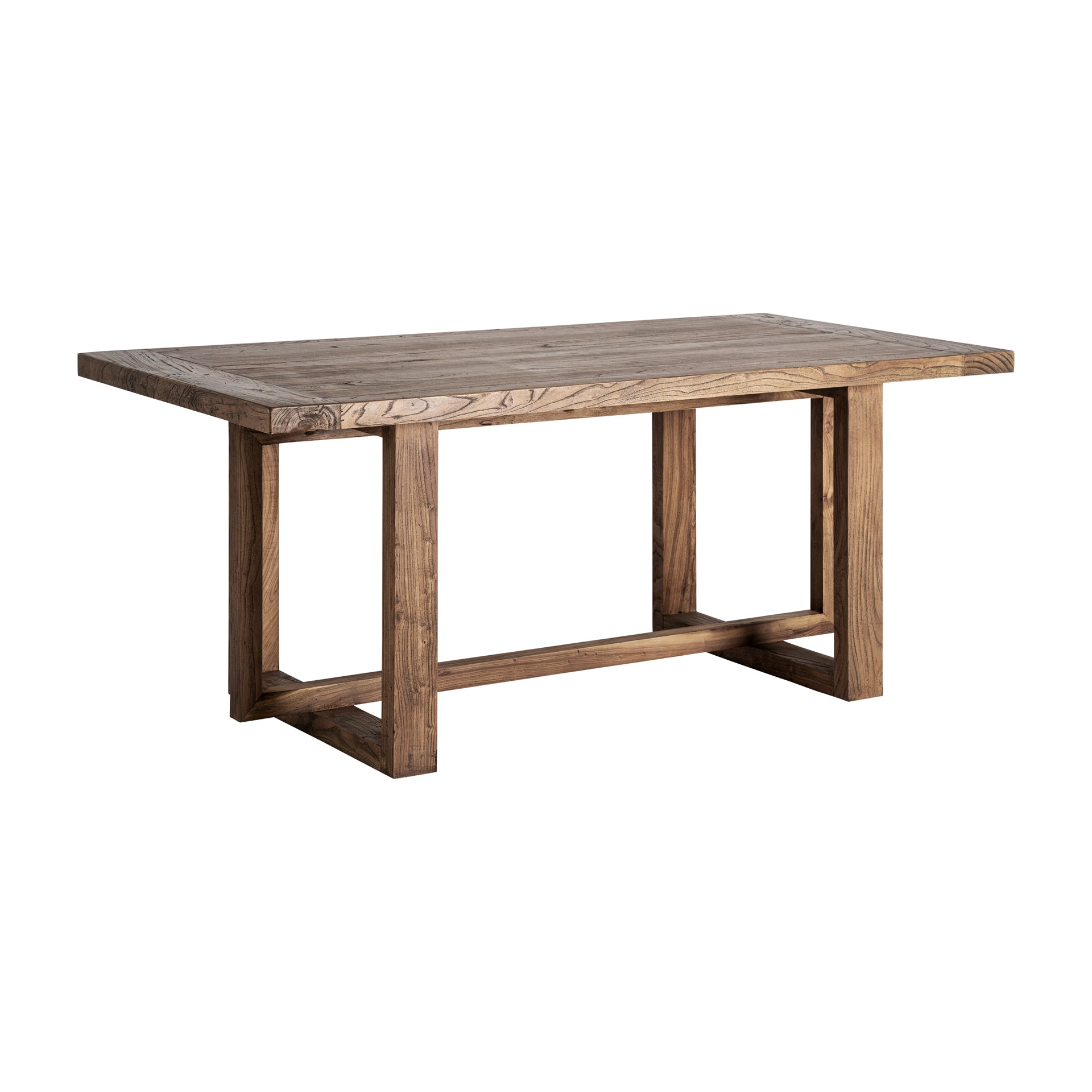 Norvik Contemporary Elm Wood Desk - Brown