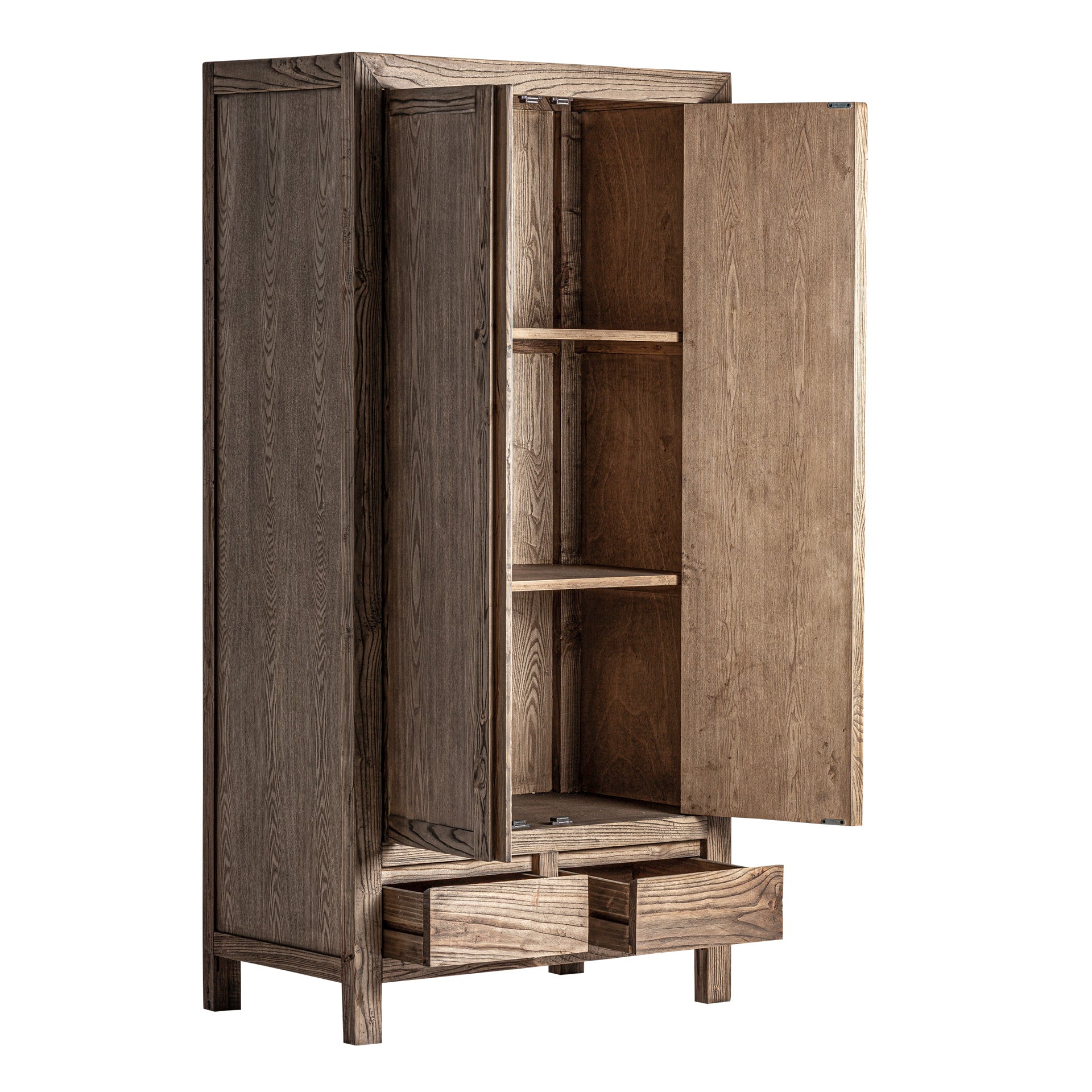 Thouars Rustic Elm Wood Wardrobe