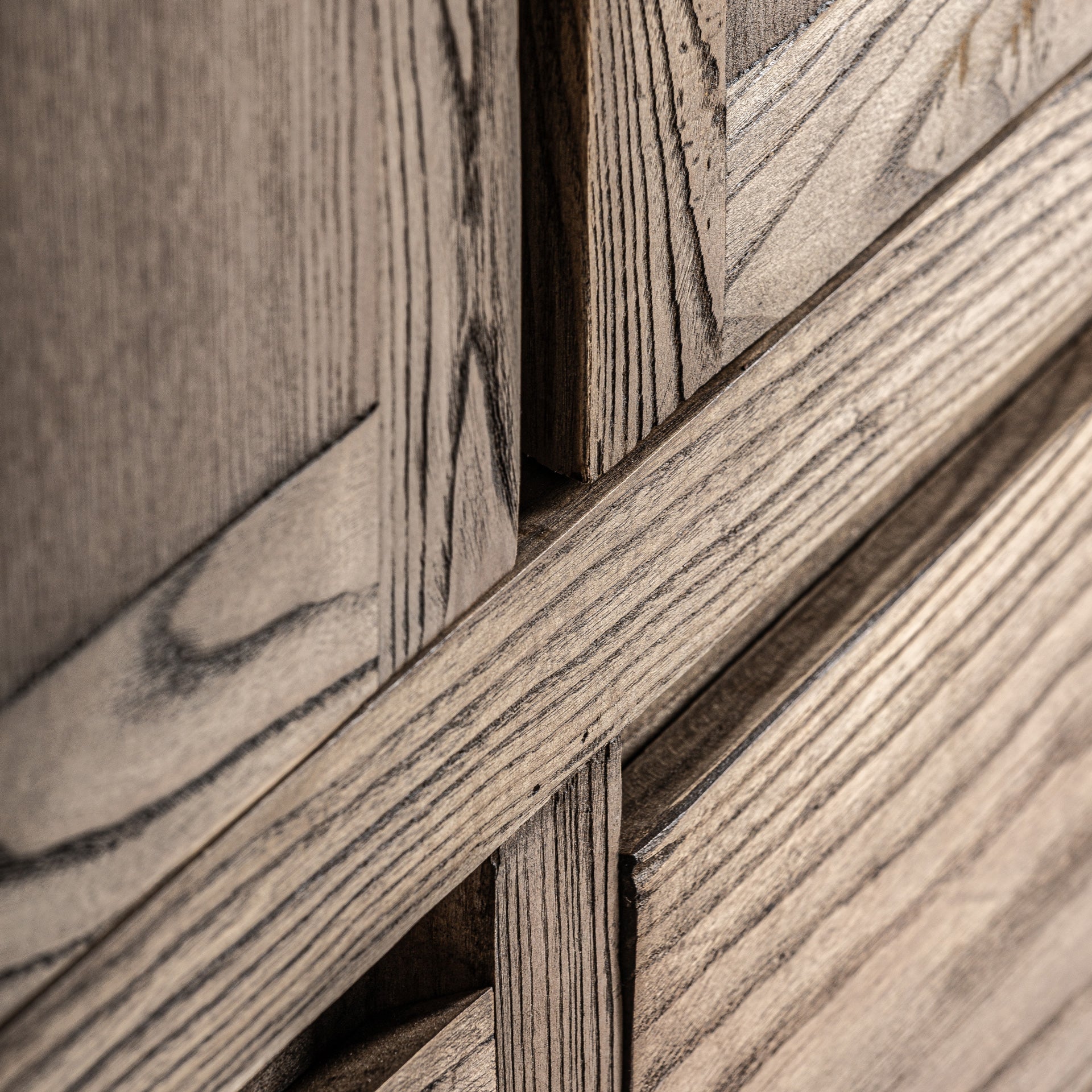 Thouars Rustic Elm Wood Wardrobe