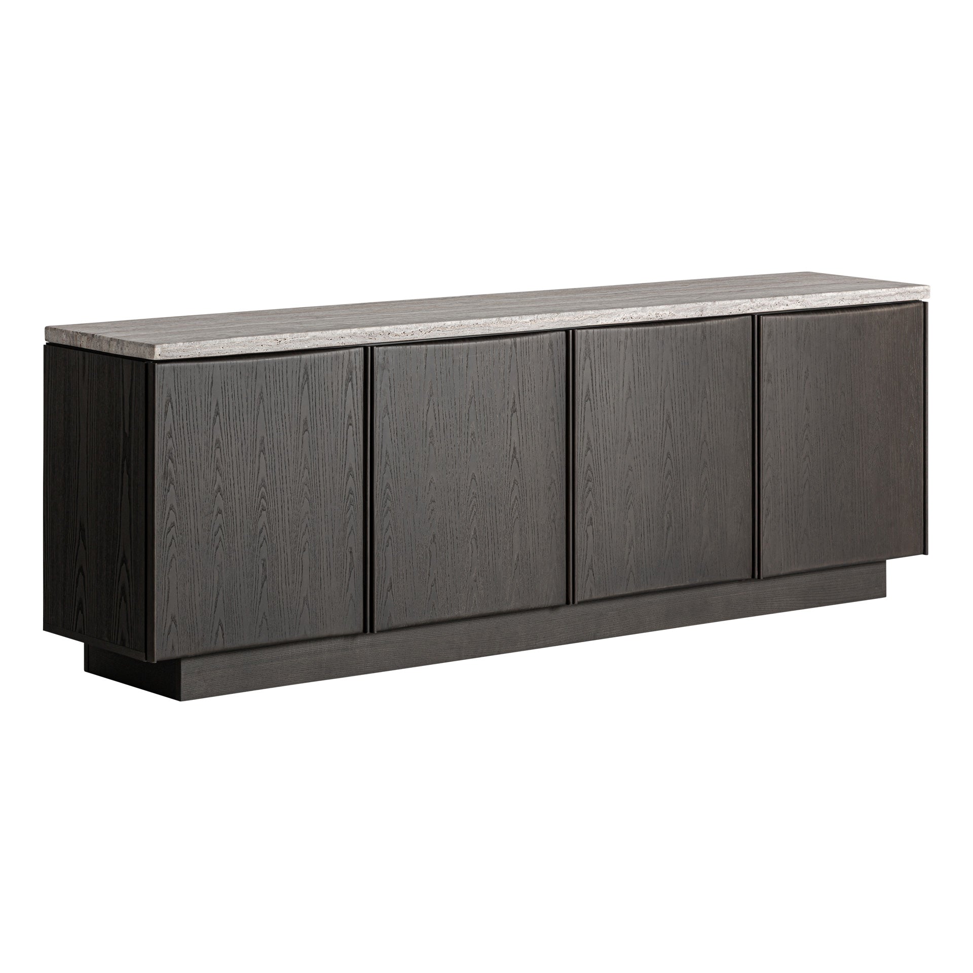 RIGNAC TRAVERTINE & ASH WOOD SIDEBOARD – GREY & BROWN