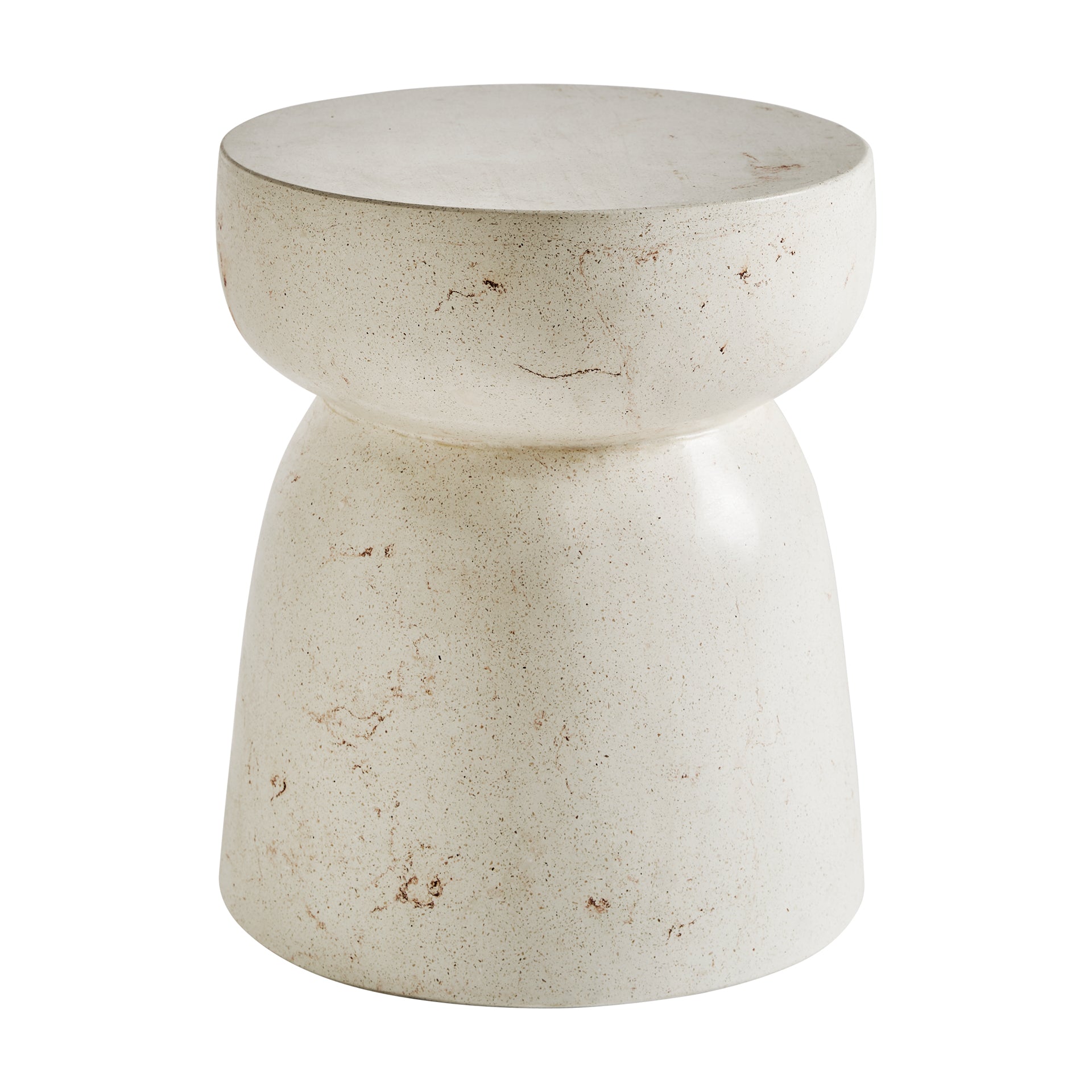 Off-White Terrazzo Side Table – 40 × 40 × 47 cm