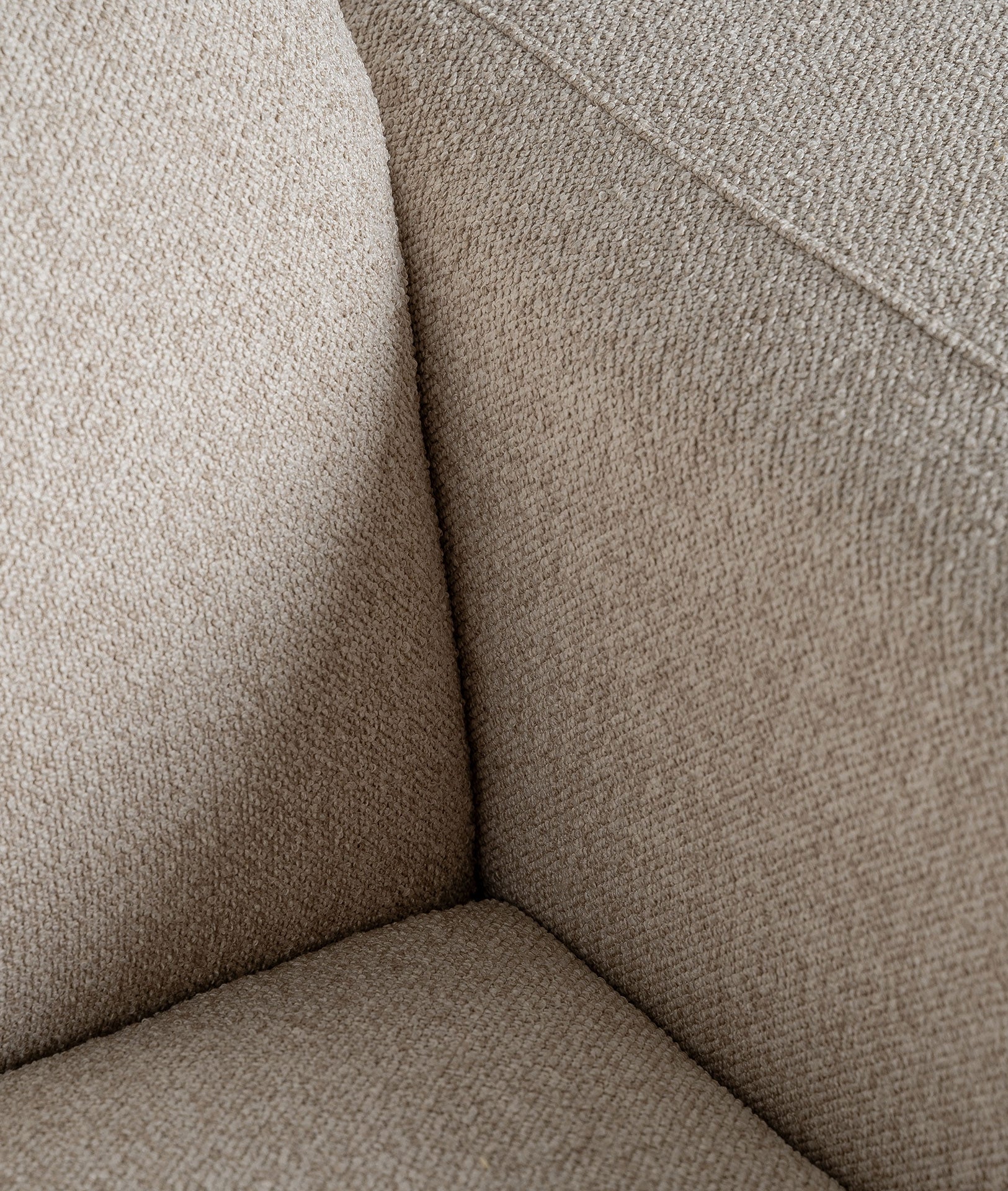 Ceyrat Corner Sofa Module – Speckled Cream Fabric & Natural Wood Base