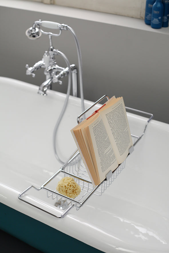 Bathtub Handmade Bath Rack + Book Holder