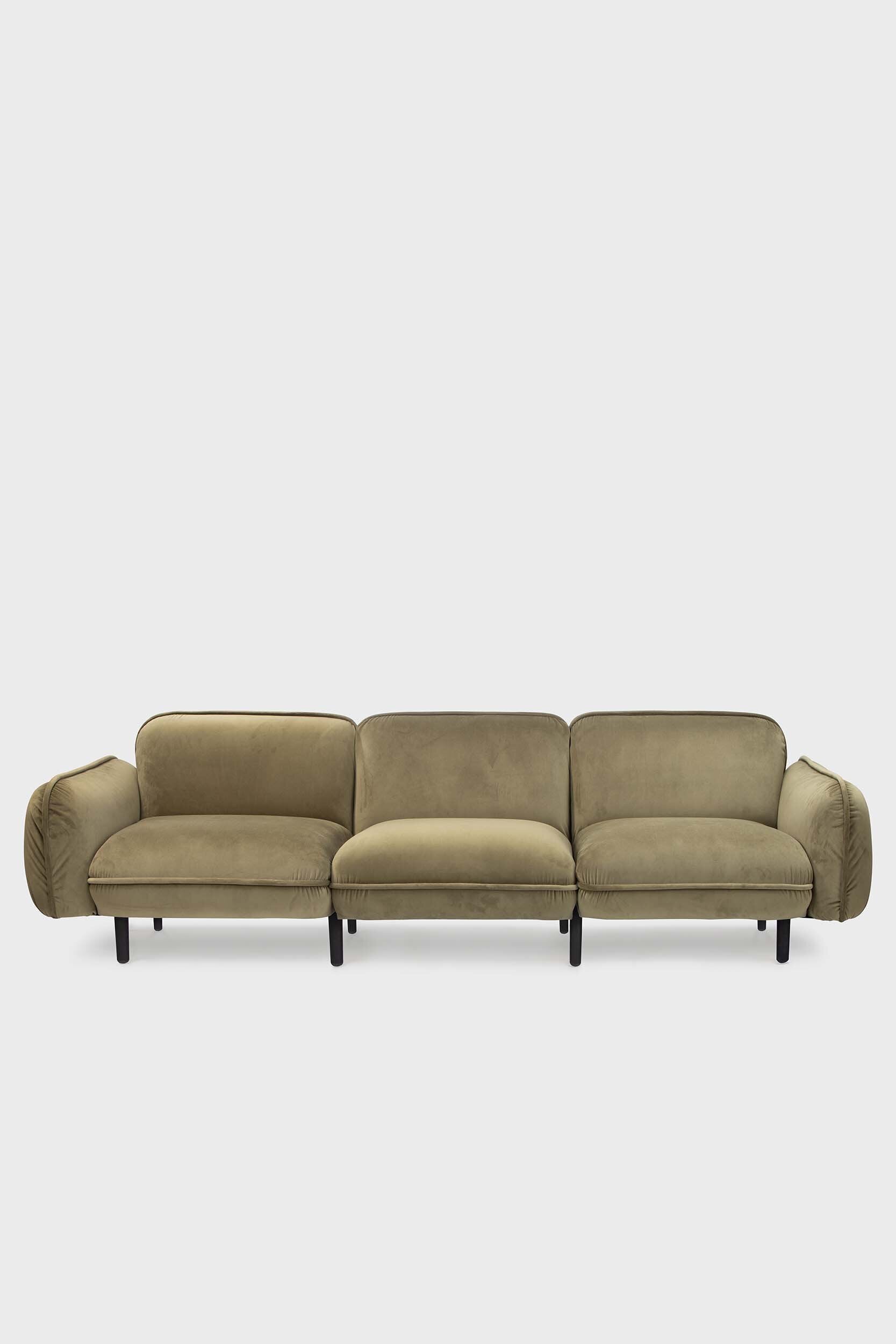 Bean 3 Seater Sofa in Velour