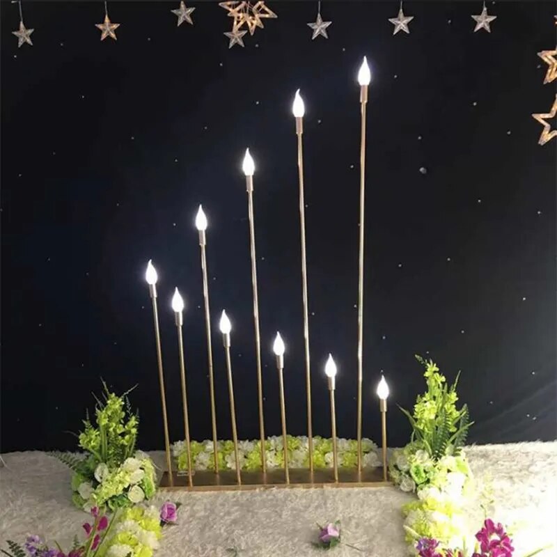 SkandiShop 10 Heads/5 Heads Metal Candelabra Candle Holders