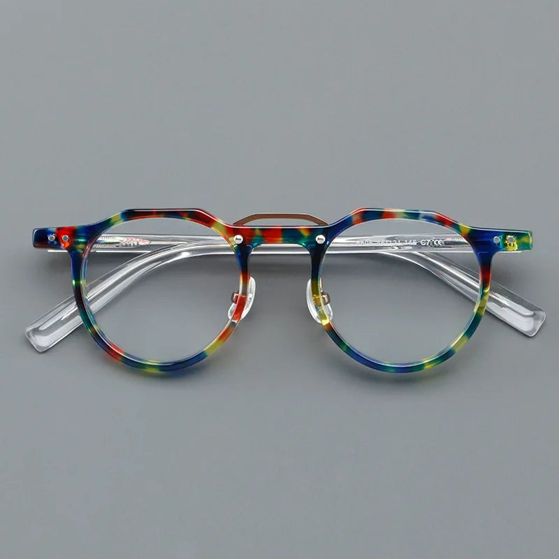ClassicVista Round Acetate Glasses – Vintage Luxury Collection