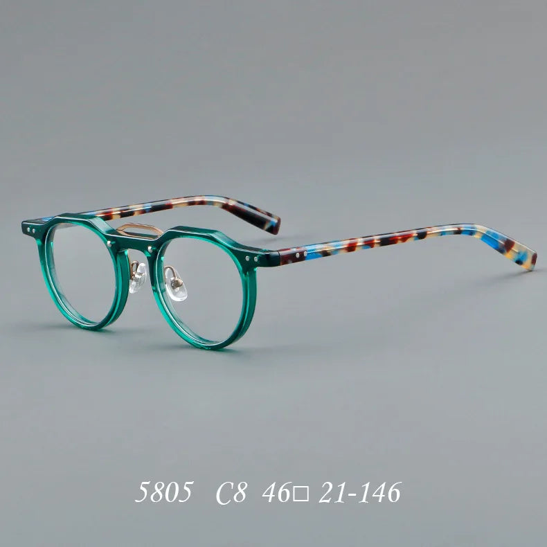 ClassicVista Round Acetate Glasses – Vintage Luxury Collection