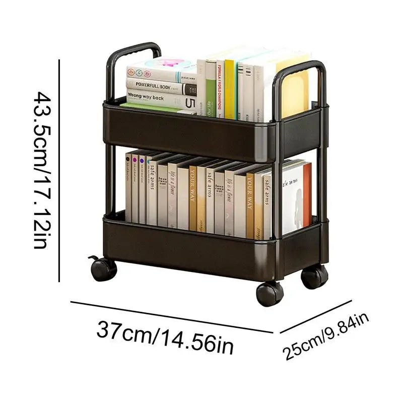 SkandiShop Trumph 2 Tier Rolling Utility Cart