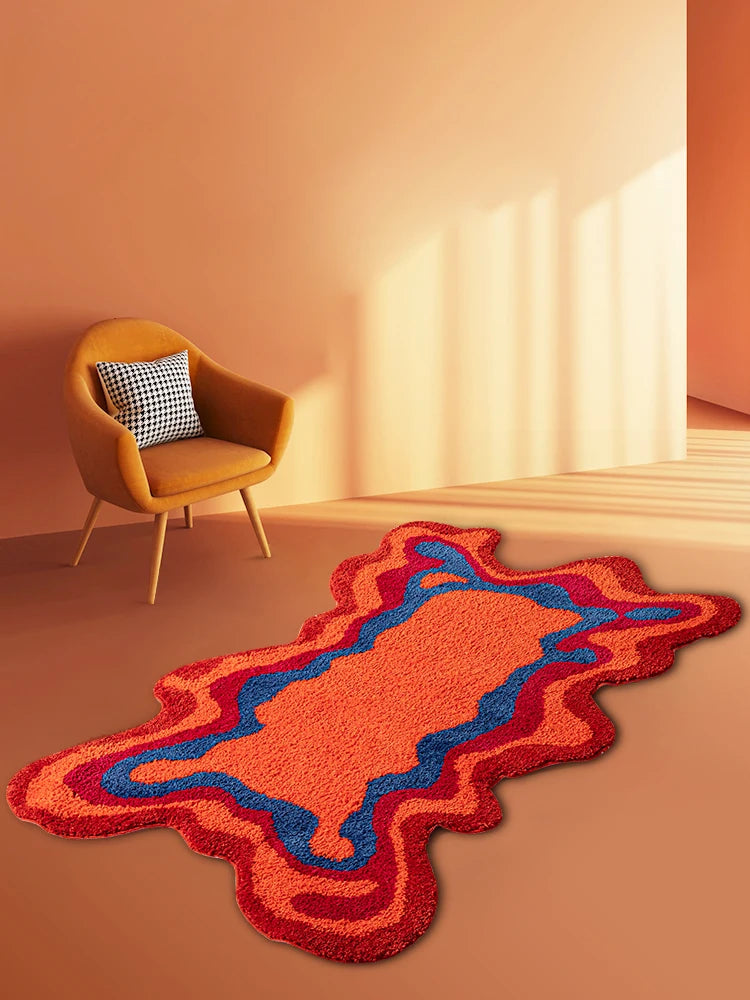 70s Retro Psychedelic Groovy Tufted Rug SkandiShop