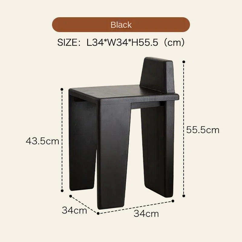 SkandiShop Netta Nordic Solid Wood Living Room Stool