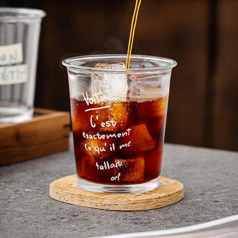 Korean Ins Glass Cup Wide