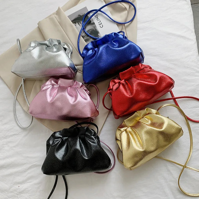 Small Luxury Leather Cloud Evening Bag