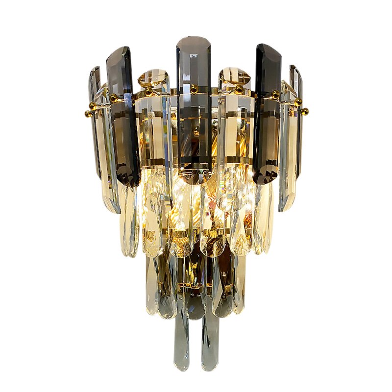 SkandiShop Modern Minimalist Light Luxury Crystal Glass Rod Wall Lamp