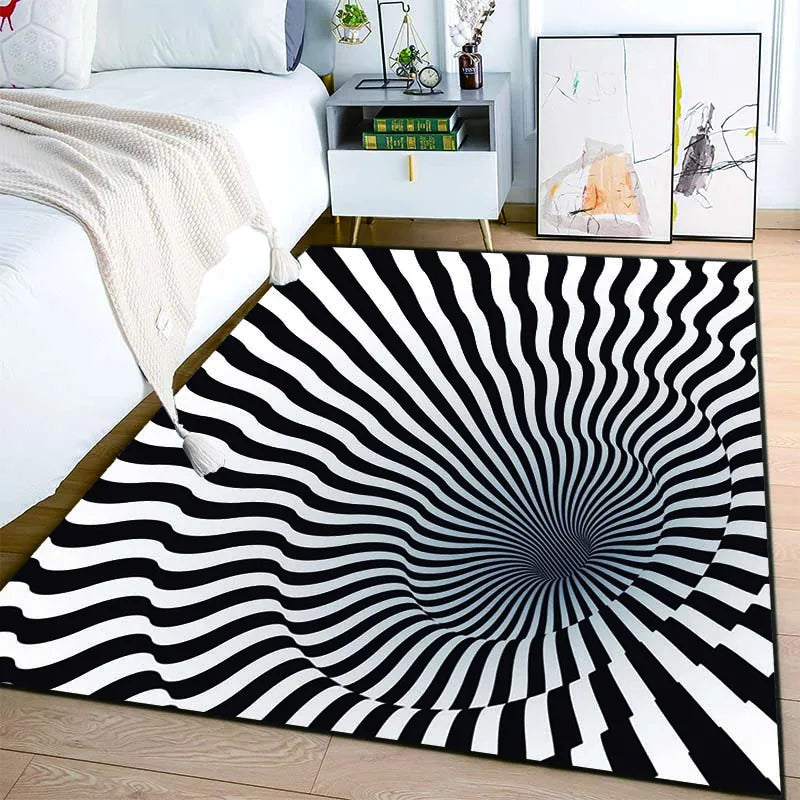 VortexIllusion 3D Geometric Rug