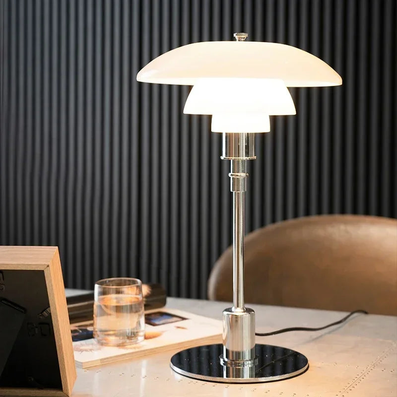 Danish Designer Nordic Glass Desk Lamp – Retro Luxurious LED Table Lamp