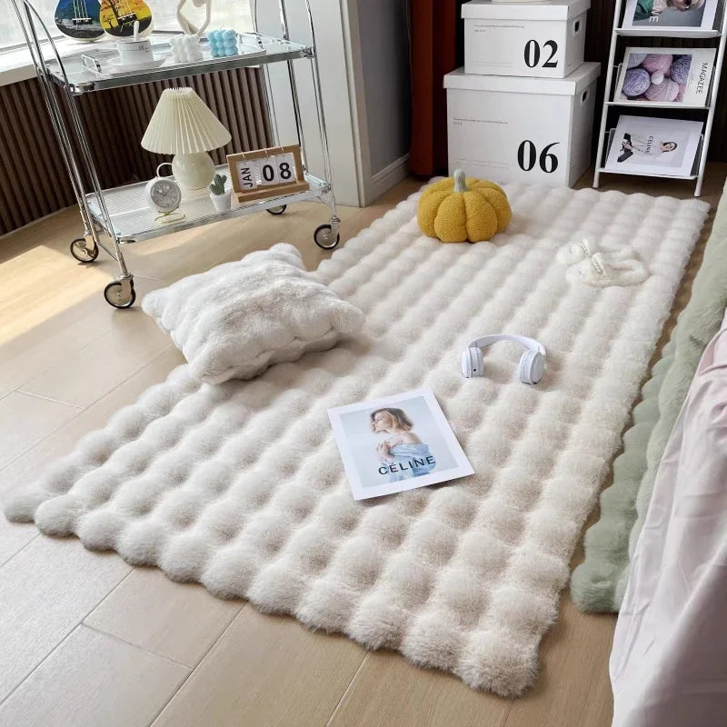SkandiShip Fluffy Faux Fur Rug