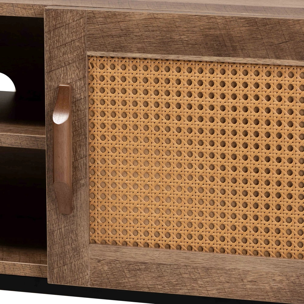 SkandiShop Rattan TV stand