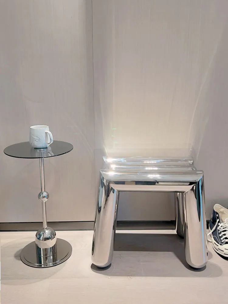 SkandiShop Nelli Stainless Steel Stool