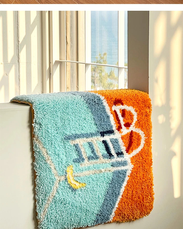 Whimsy Welcome Fluffy Tufted Entry Mat - Anti-Slip Doormat