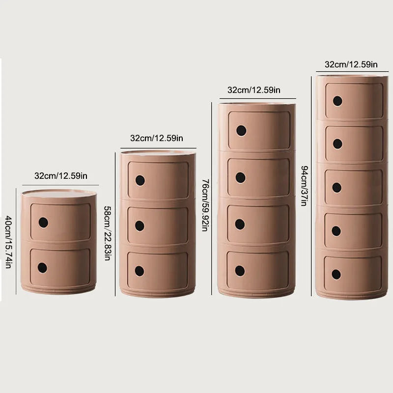 Nordic Stackable Bedside Storage Table