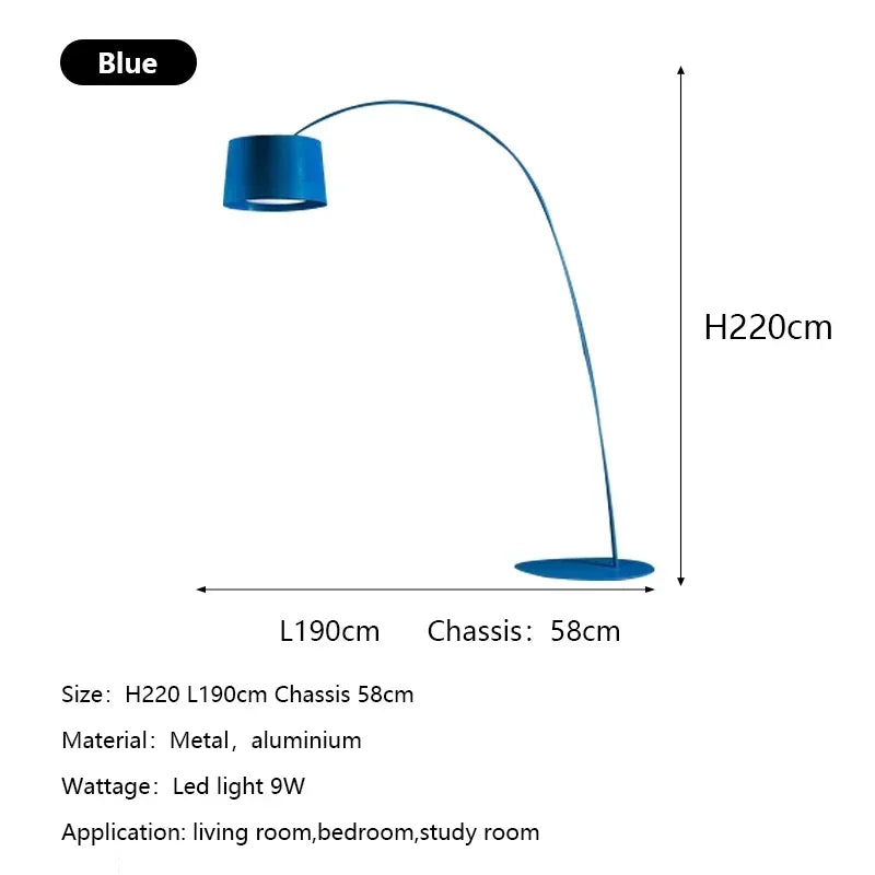 Nordic Arc Minimalist LED Floor Lamp - Modern Curved Standing Light
