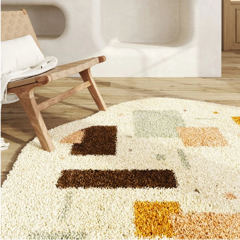 CreamyComfort Irregular Area Rug
