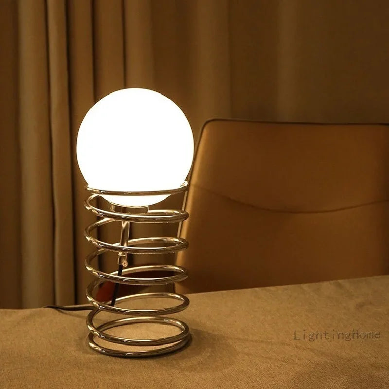 Bauhaus Bloom Vintage Glass Table Lamp - Nordic Minimalist Design